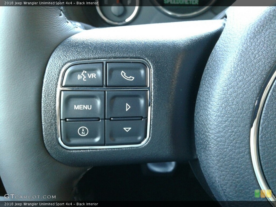 Black Interior Controls for the 2018 Jeep Wrangler Unlimited Sport 4x4 #124031890