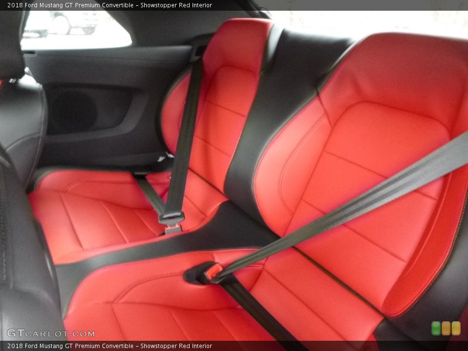 Showstopper Red Interior Rear Seat for the 2018 Ford Mustang GT Premium Convertible #124043878