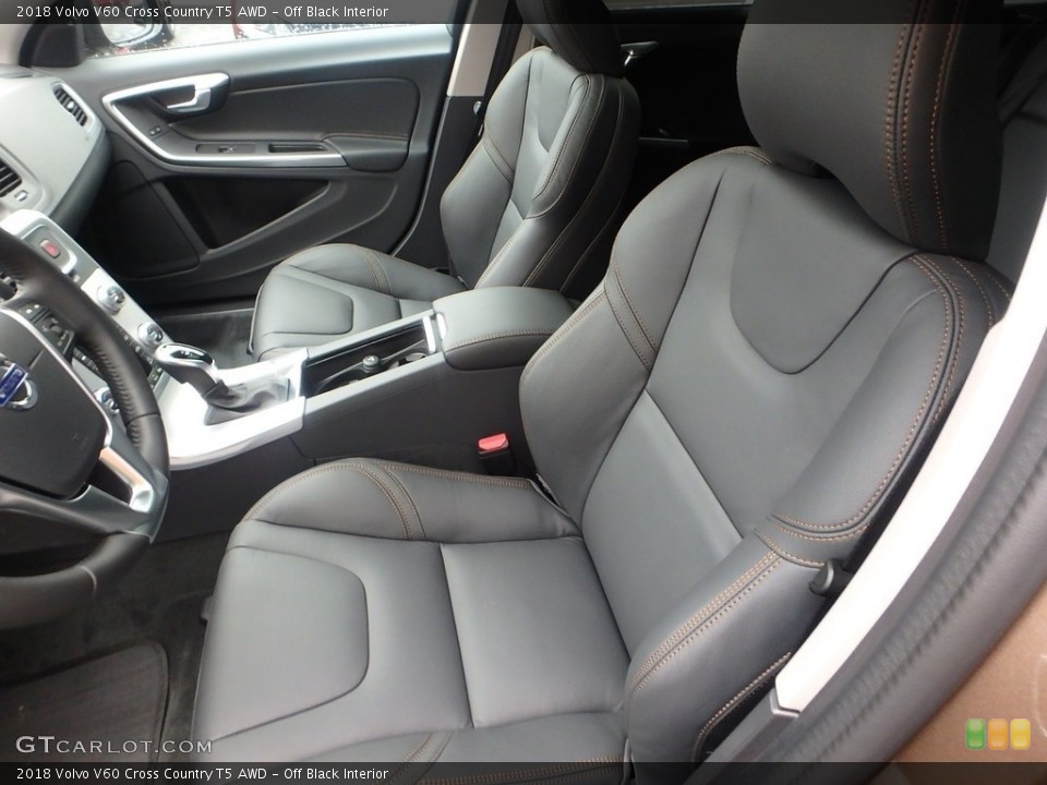 Off Black Interior Front Seat for the 2018 Volvo V60 Cross Country T5 AWD #124048965