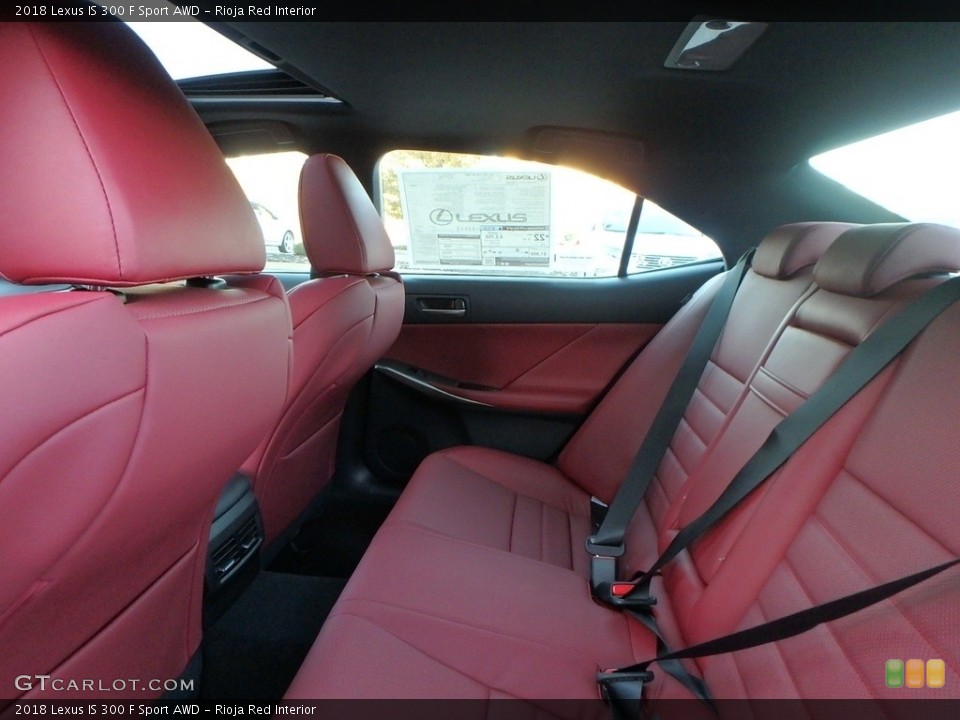 Rioja Red Interior Rear Seat for the 2018 Lexus IS 300 F Sport AWD #124064612