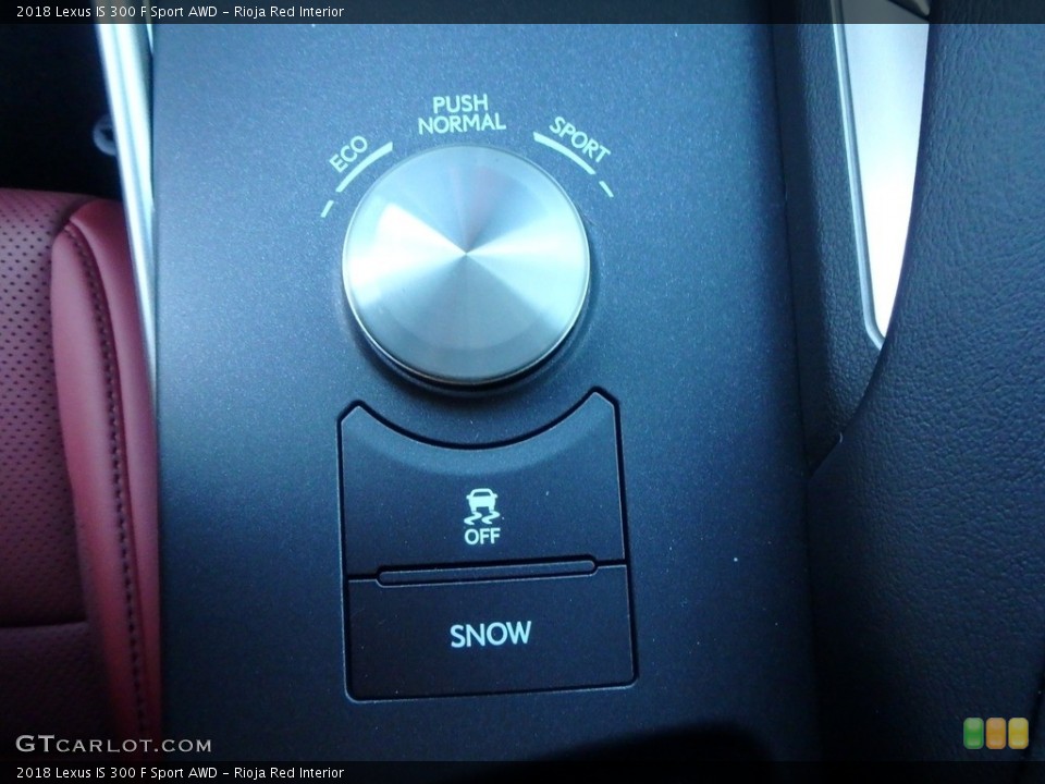 Rioja Red Interior Controls for the 2018 Lexus IS 300 F Sport AWD #124064706