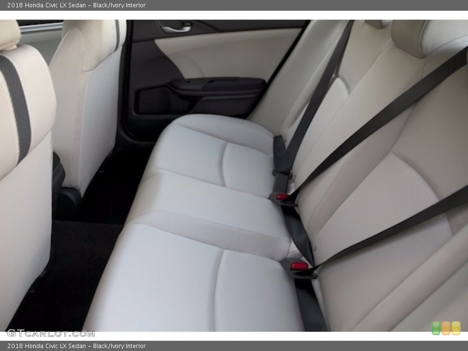 Black/Ivory Interior Rear Seat for the 2018 Honda Civic LX Sedan #124071846