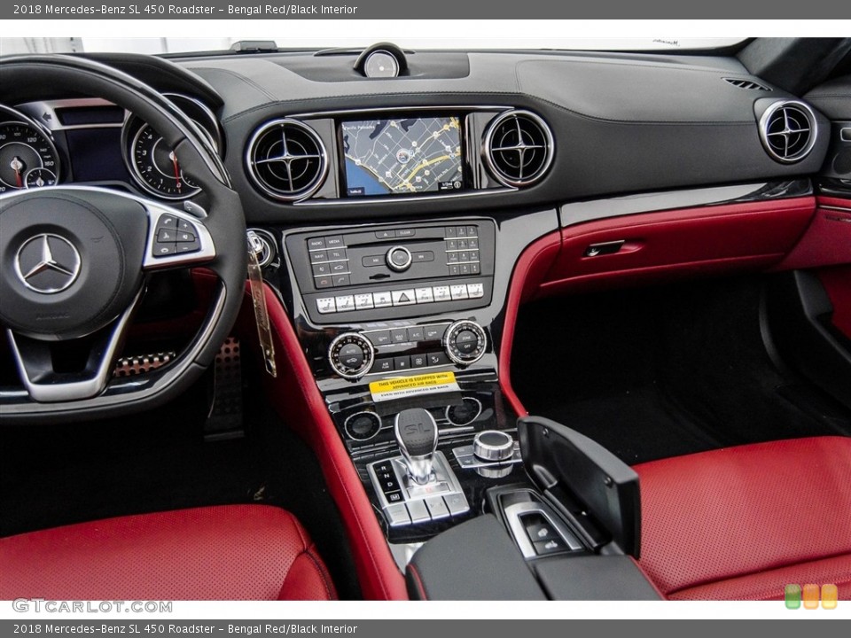 Bengal Red/Black Interior Dashboard for the 2018 Mercedes-Benz SL 450 Roadster #124074163