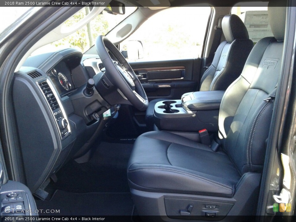 Black Interior Front Seat for the 2018 Ram 2500 Laramie Crew Cab 4x4 #124090042