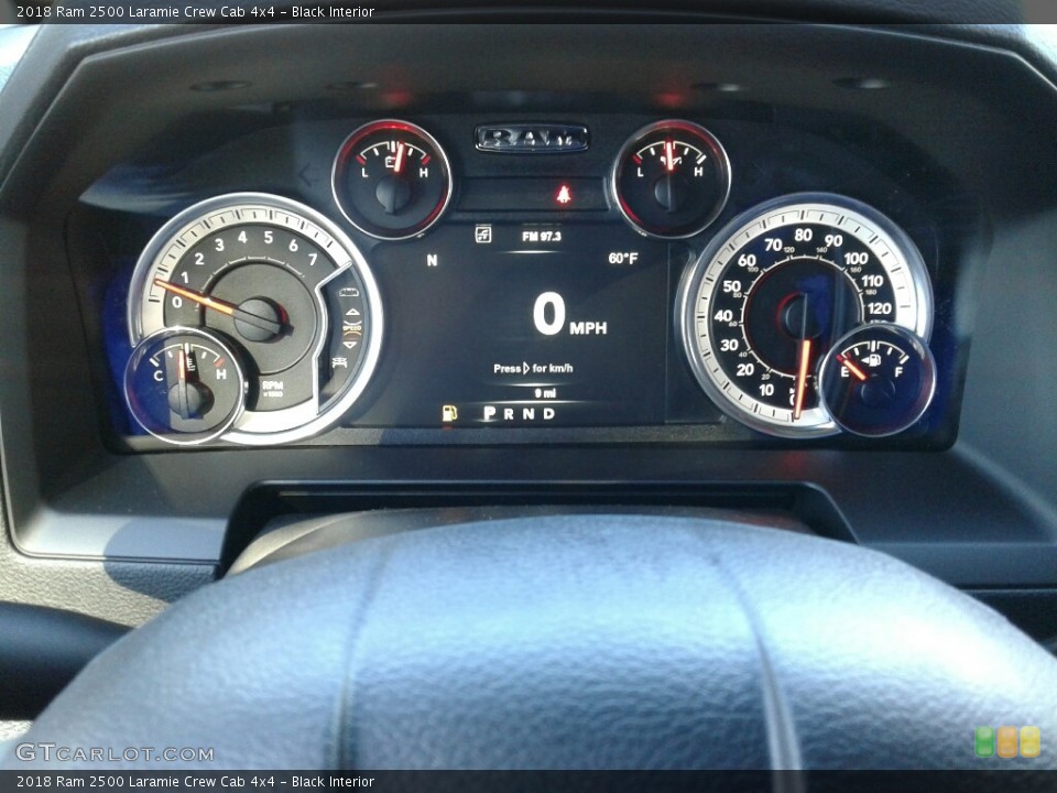 Black Interior Gauges for the 2018 Ram 2500 Laramie Crew Cab 4x4 #124090411