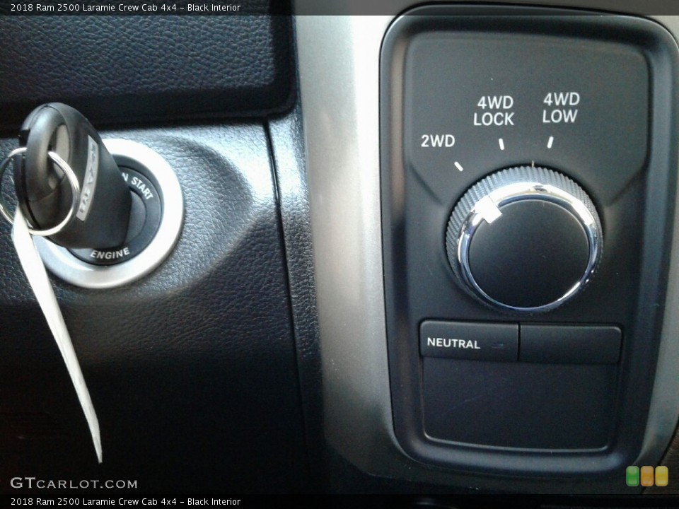 Black Interior Controls for the 2018 Ram 2500 Laramie Crew Cab 4x4 #124090525