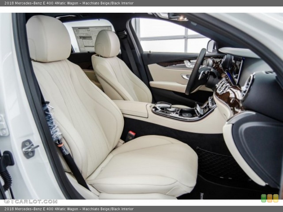 Macchiato Beige/Black Interior Photo for the 2018 Mercedes-Benz E 400 4Matic Wagon #124107673