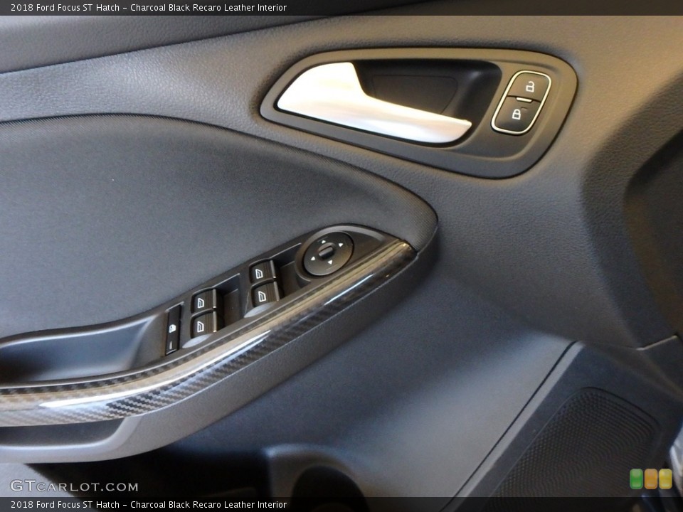 Charcoal Black Recaro Leather Interior Door Panel for the 2018 Ford Focus ST Hatch #124109458