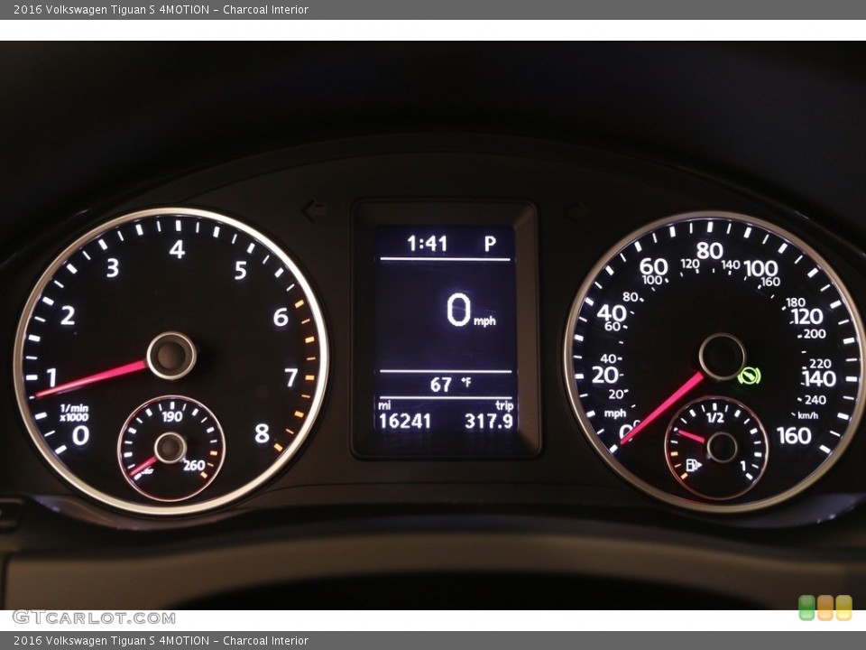 Charcoal Interior Gauges for the 2016 Volkswagen Tiguan S 4MOTION #124111060