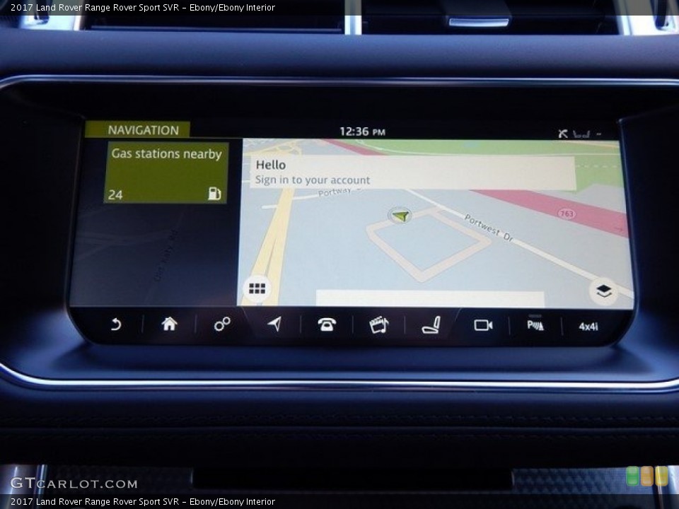 Ebony/Ebony Interior Navigation for the 2017 Land Rover Range Rover Sport SVR #124114237