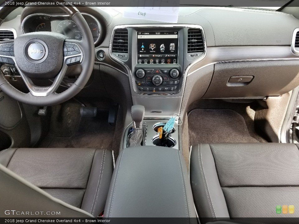 Brown Interior Dashboard for the 2018 Jeep Grand Cherokee Overland 4x4 #124116901