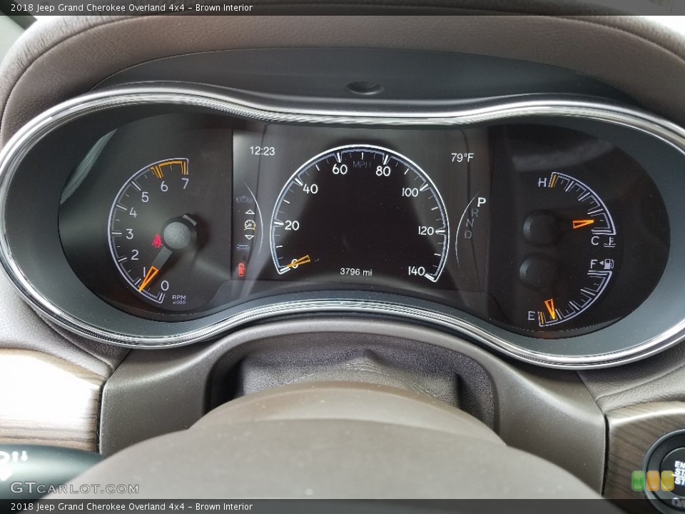 Brown Interior Gauges for the 2018 Jeep Grand Cherokee Overland 4x4 #124116922