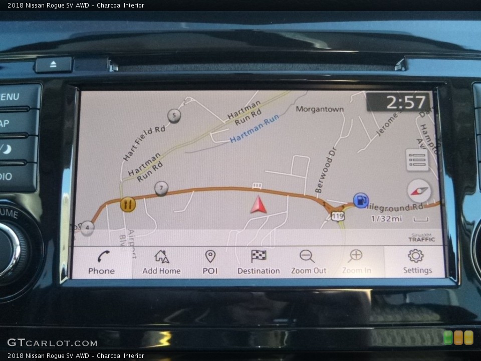 Charcoal Interior Navigation for the 2018 Nissan Rogue SV AWD #124118335