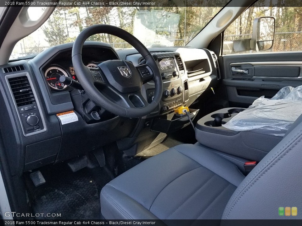 Black/Diesel Gray Interior Photo for the 2018 Ram 5500 Tradesman Regular Cab 4x4 Chassis #124119529