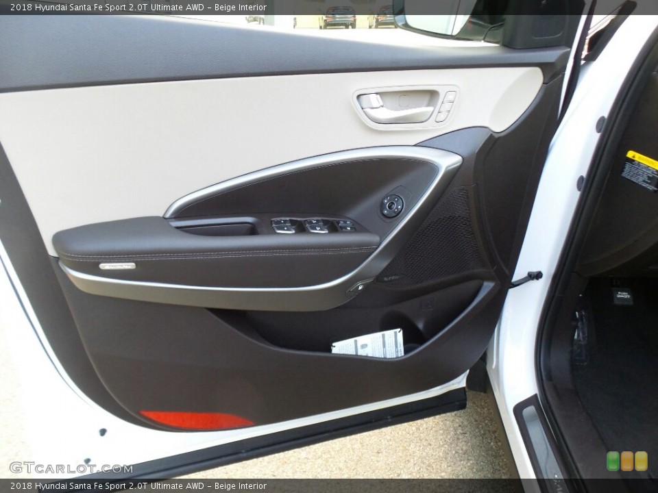 Beige Interior Door Panel for the 2018 Hyundai Santa Fe Sport 2.0T Ultimate AWD #124121560