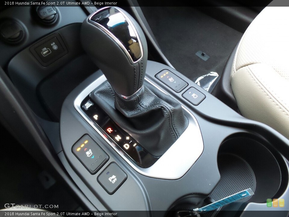 Beige Interior Transmission for the 2018 Hyundai Santa Fe Sport 2.0T Ultimate AWD #124122109