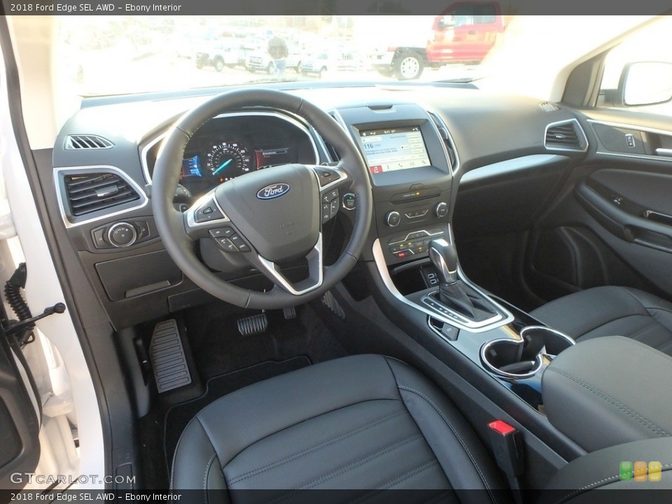 Ebony Interior Photo for the 2018 Ford Edge SEL AWD #124122121