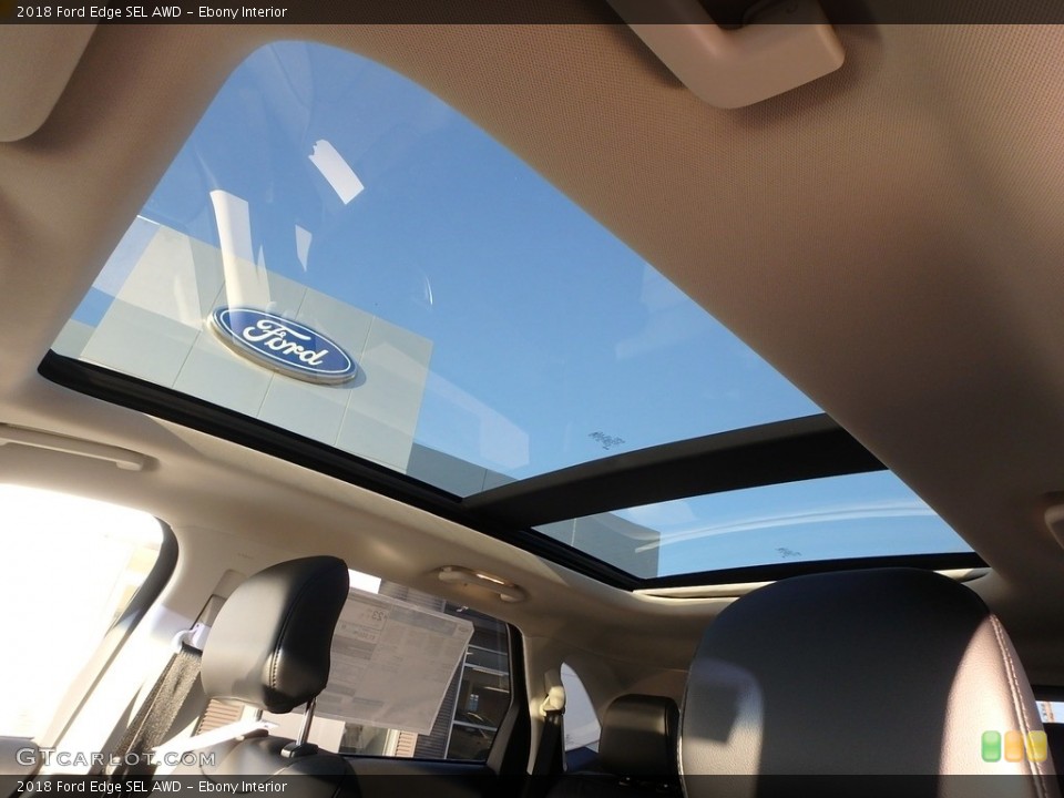 Ebony Interior Sunroof for the 2018 Ford Edge SEL AWD #124122193