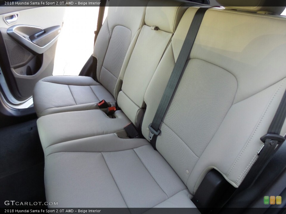 Beige Interior Rear Seat for the 2018 Hyundai Santa Fe Sport 2.0T AWD #124122538