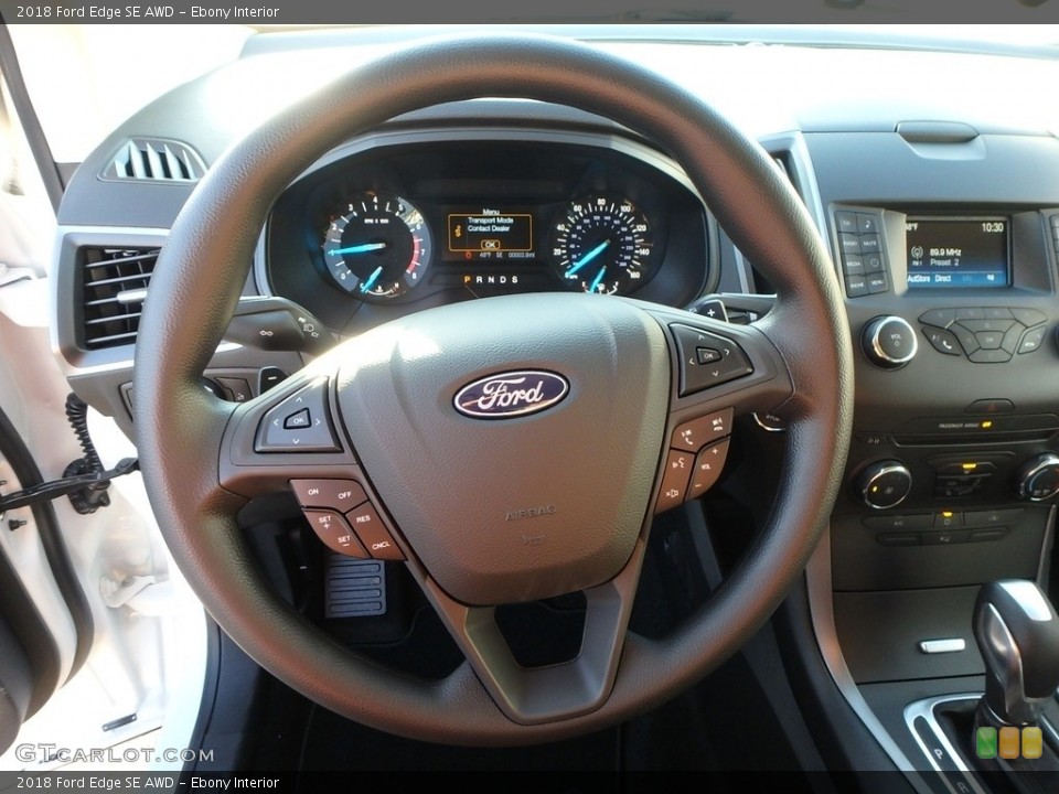 Ebony Interior Steering Wheel for the 2018 Ford Edge SE AWD #124123279