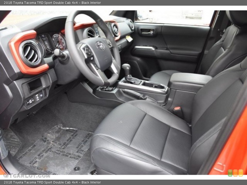 Black Interior Photo for the 2018 Toyota Tacoma TRD Sport Double Cab 4x4 #124125457
