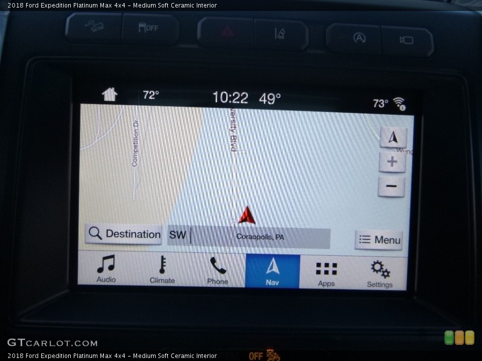 Medium Soft Ceramic Interior Navigation for the 2018 Ford Expedition Platinum Max 4x4 #124132867