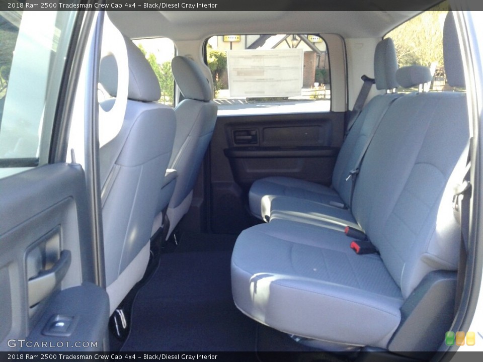 Black/Diesel Gray Interior Rear Seat for the 2018 Ram 2500 Tradesman Crew Cab 4x4 #124133917