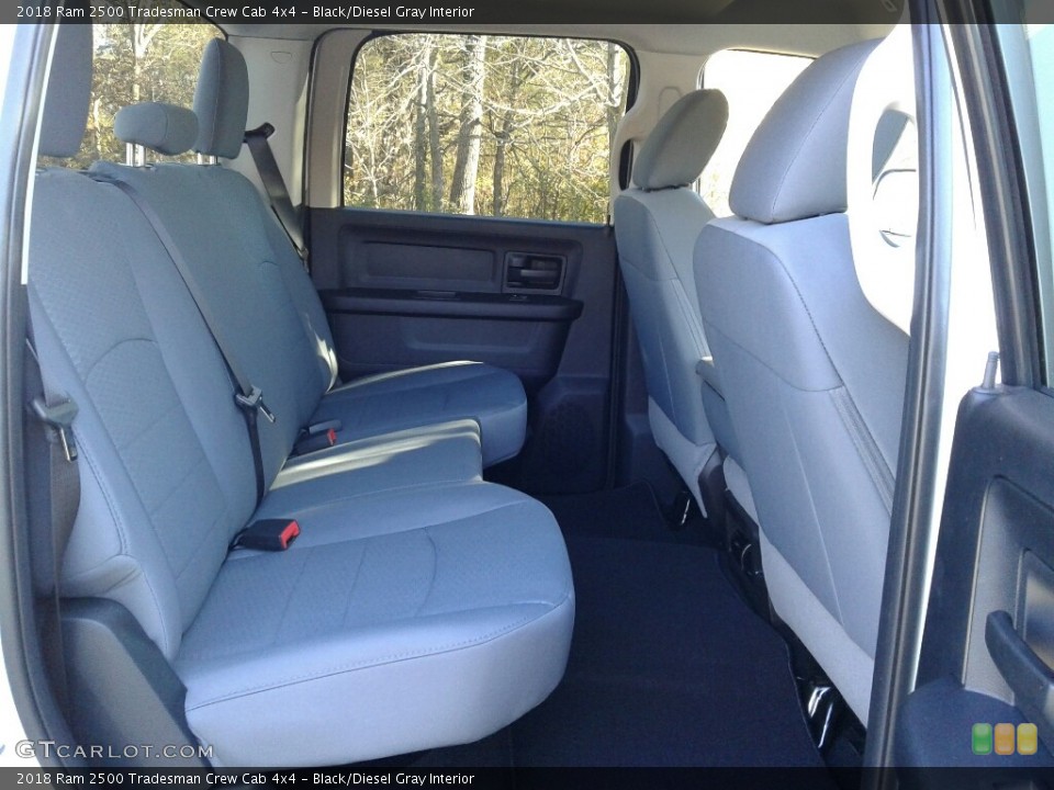 Black/Diesel Gray Interior Rear Seat for the 2018 Ram 2500 Tradesman Crew Cab 4x4 #124133959