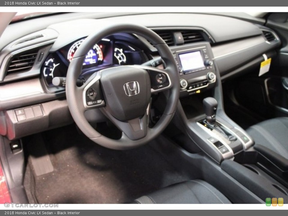 Black Interior Dashboard for the 2018 Honda Civic LX Sedan #124139287