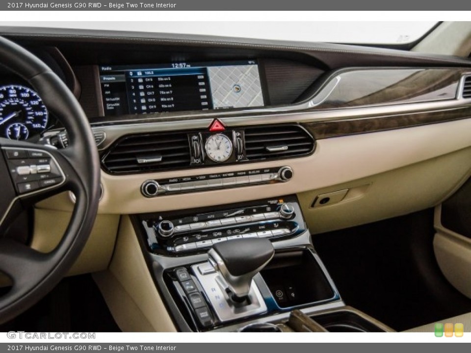 Beige Two Tone Interior Dashboard for the 2017 Hyundai Genesis G90 RWD #124144793