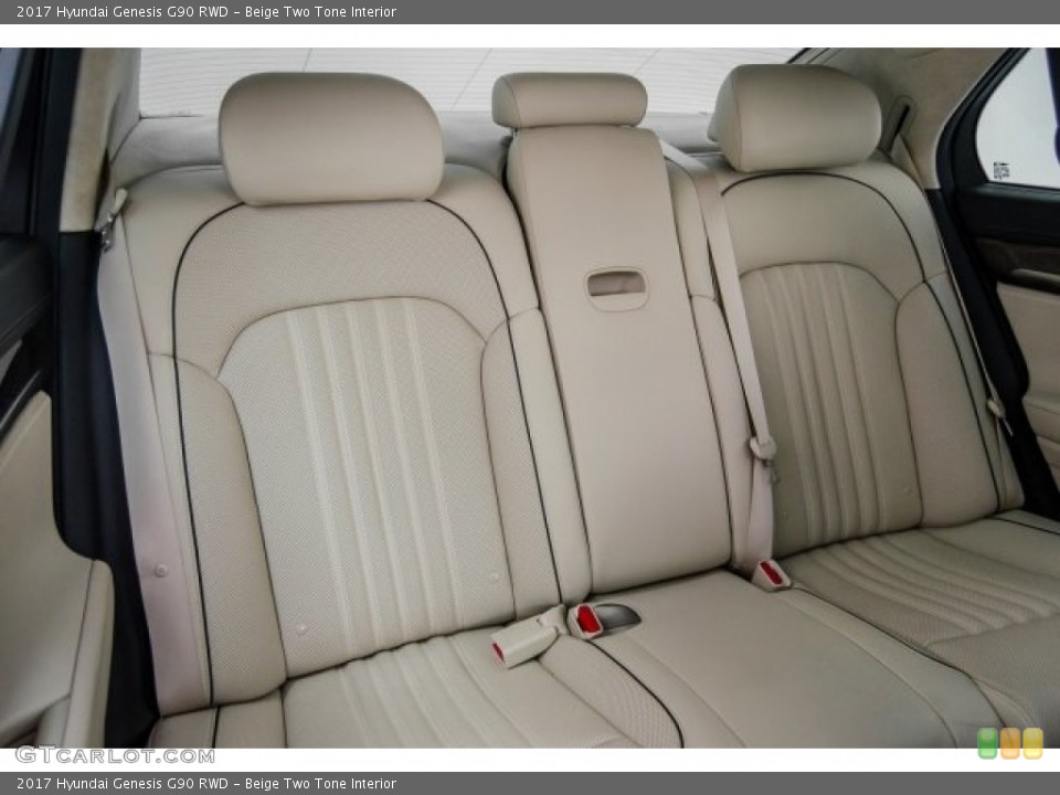 Beige Two Tone Interior Rear Seat for the 2017 Hyundai Genesis G90 RWD #124144938