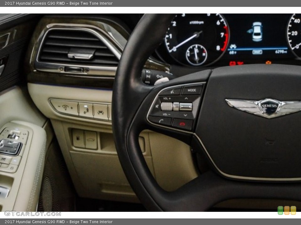 Beige Two Tone Interior Controls for the 2017 Hyundai Genesis G90 RWD #124145027