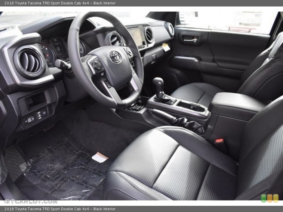 Black Interior Photo for the 2018 Toyota Tacoma TRD Sport Double Cab 4x4 #124150741