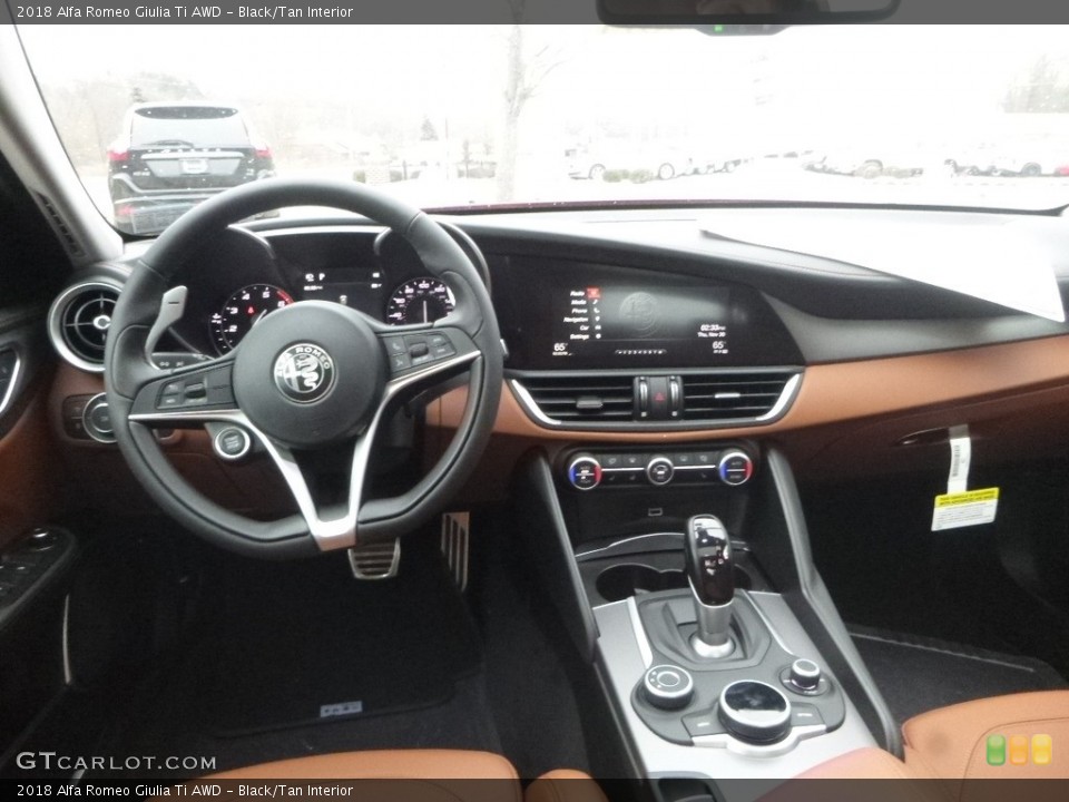 Black/Tan Interior Dashboard for the 2018 Alfa Romeo Giulia Ti AWD #124155365