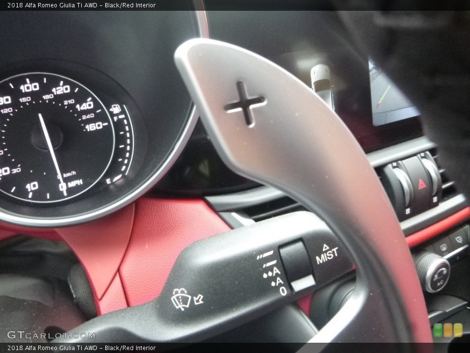 Black/Red Interior Transmission for the 2018 Alfa Romeo Giulia Ti AWD #124157717