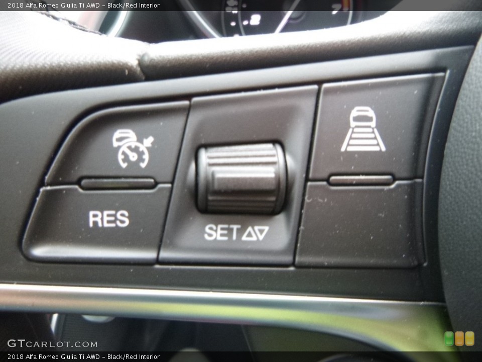 Black/Red Interior Controls for the 2018 Alfa Romeo Giulia Ti AWD #124157759