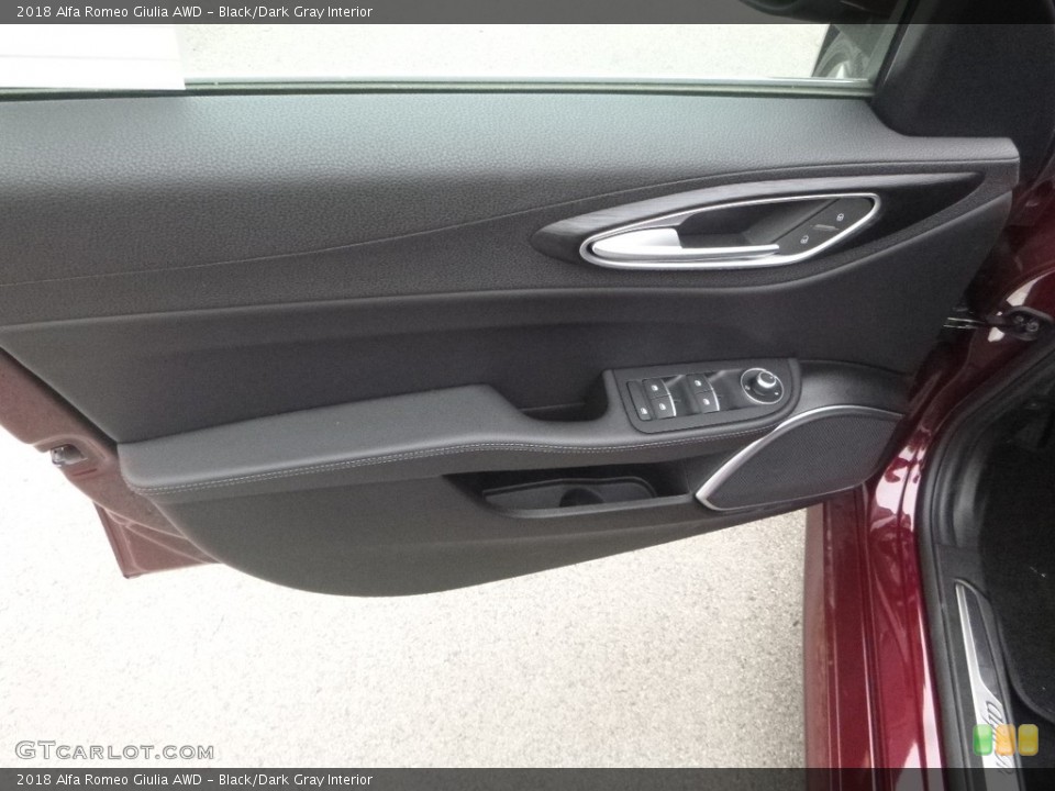Black/Dark Gray Interior Door Panel for the 2018 Alfa Romeo Giulia AWD #124158293
