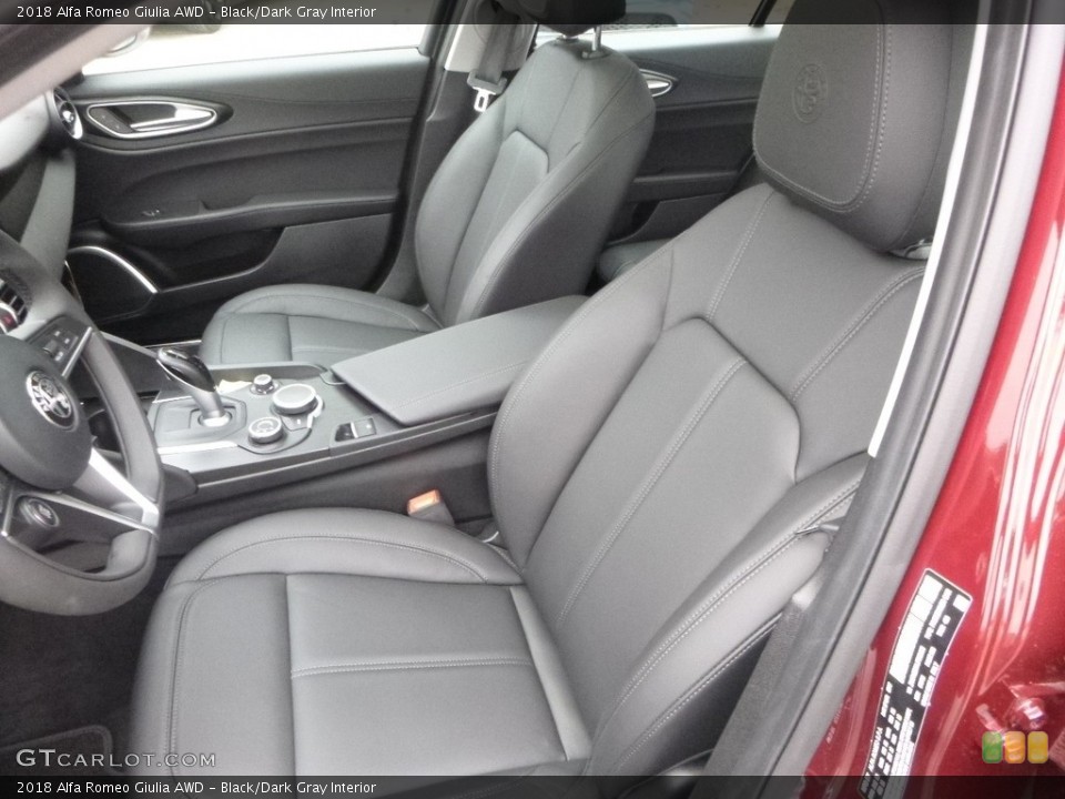 Black/Dark Gray Interior Front Seat for the 2018 Alfa Romeo Giulia AWD #124158314