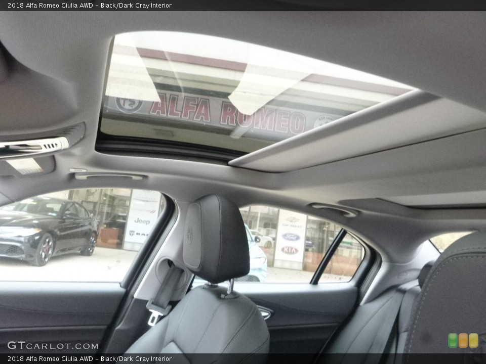 Black/Dark Gray Interior Sunroof for the 2018 Alfa Romeo Giulia AWD #124158368