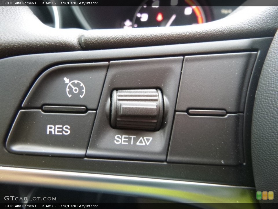 Black/Dark Gray Interior Controls for the 2018 Alfa Romeo Giulia AWD #124158485