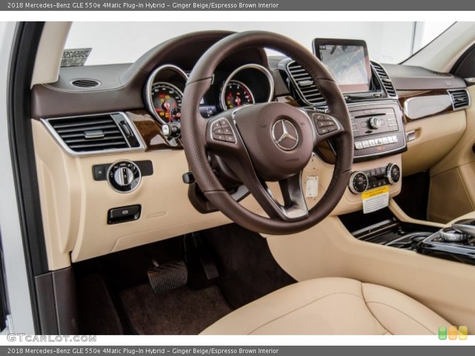 Ginger Beige/Espresso Brown Interior Steering Wheel for the 2018 Mercedes-Benz GLE 550e 4Matic Plug-In Hybrid #124167587