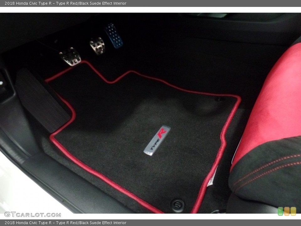 Type R Red/Black Suede Effect Interior Front Seat for the 2018 Honda Civic Type R #124171634
