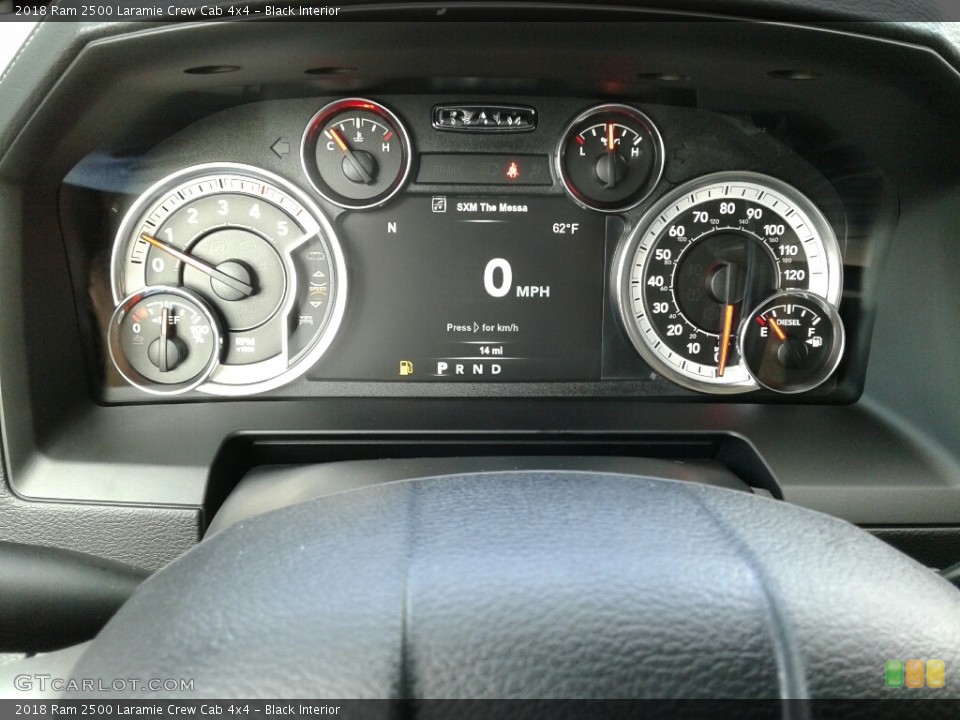 Black Interior Gauges for the 2018 Ram 2500 Laramie Crew Cab 4x4 #124175195