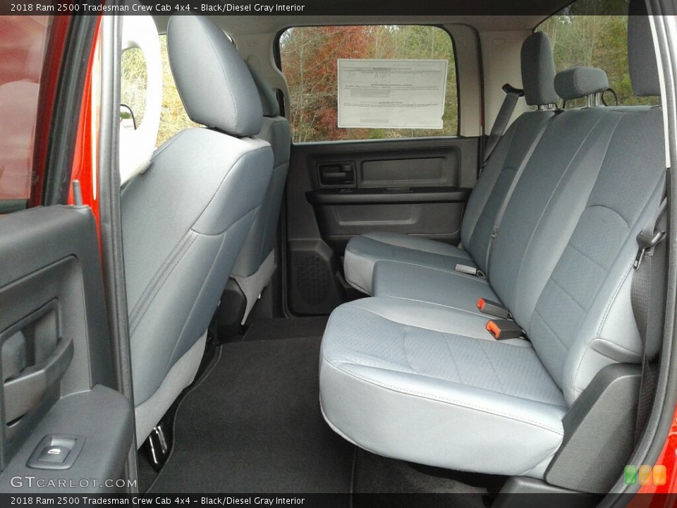 Black/Diesel Gray Interior Rear Seat for the 2018 Ram 2500 Tradesman Crew Cab 4x4 #124177001