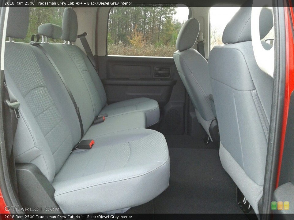 Black/Diesel Gray Interior Rear Seat for the 2018 Ram 2500 Tradesman Crew Cab 4x4 #124177070