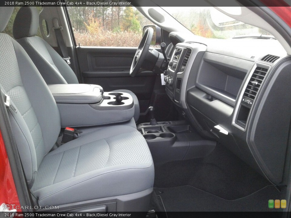 Black/Diesel Gray Interior Front Seat for the 2018 Ram 2500 Tradesman Crew Cab 4x4 #124177103