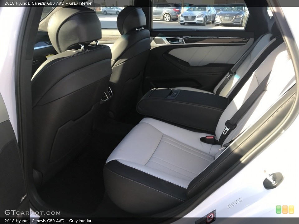 Gray Interior Rear Seat for the 2018 Hyundai Genesis G80 AWD #124178408