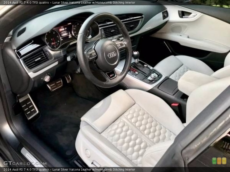Lunar Silver Valcona Leather w/Honeycomb Stitching Interior Photo for the 2014 Audi RS 7 4.0 TFSI quattro #124180061