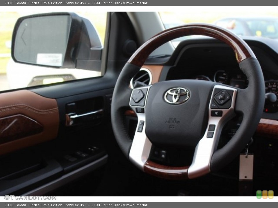 1794 Edition Black/Brown Interior Steering Wheel for the 2018 Toyota Tundra 1794 Edition CrewMax 4x4 #124203839