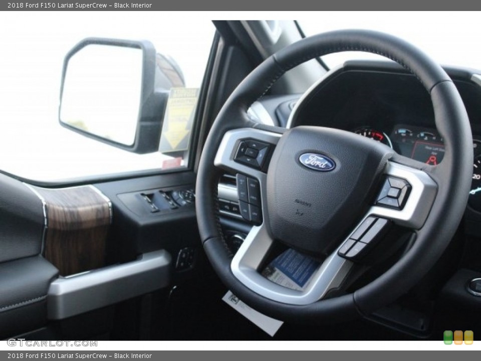 Black Interior Steering Wheel for the 2018 Ford F150 Lariat SuperCrew #124228843